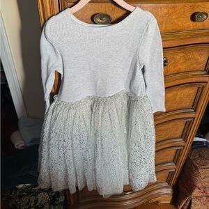 Pippa & Julie Silver and White Kids Dress